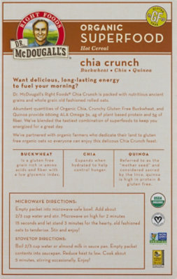 Dr. McDougalls Hot Cereal Organic Superfood Chia Crunch - 4-5.1 Oz - Image 2