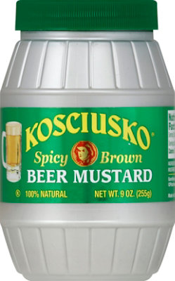 Kosciusko Mustard Beer Spicy Brown - 9 Oz - Image 1