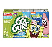 Yoplait Go-Gurt Yogurt Low Fat SpongeBob Squarepants Strawberry/Cotton Candy - 16-2 Oz