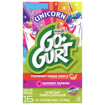 Yoplait Go-Gurt Yogurt Low Fat Raspberry/Strawberry Banana Value Pack - 16-2 Oz - Image 3