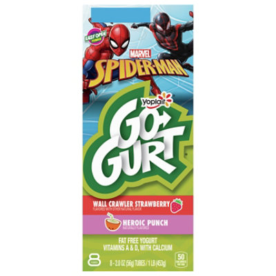 Yoplait Go-Gurt Yogurt Low Fat Marvel Avengers Strawberry/Punch - 8-2 Oz - Image 1