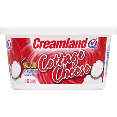 Creamland 4% Milkfat Small Curd Cottage Cheese - 12 Oz - Image 1