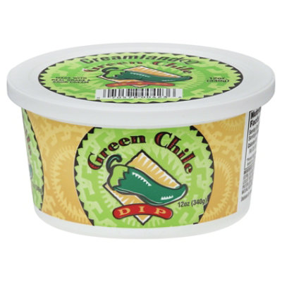 Creamland Green Chile Dip Plastic Cup - 12 Oz - Image 1