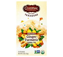 Celestial Seasonings Organics Herbal Tea Organic Ginger & Turmeric - 20 Count