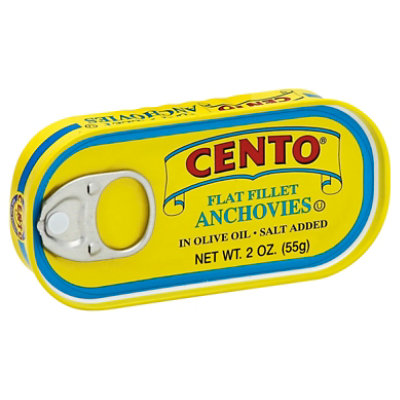 CENTO Anchovies Flat Fillet - 2 Oz - Image 1