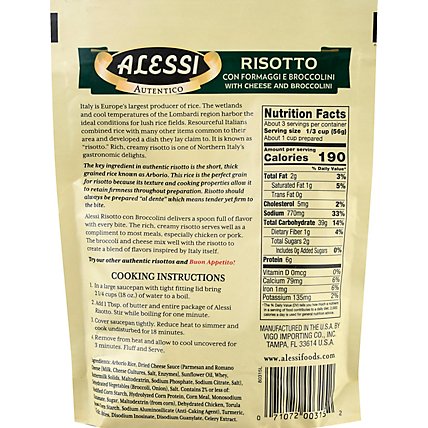 Alessi Cheese and Brocollini Risotto Rice - 6.5 Oz - Image 6