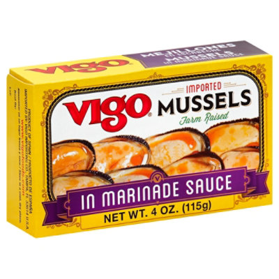 Vigo Imported Mussels Farm Raised in Marinade Sauce - 4 Oz - Image 1