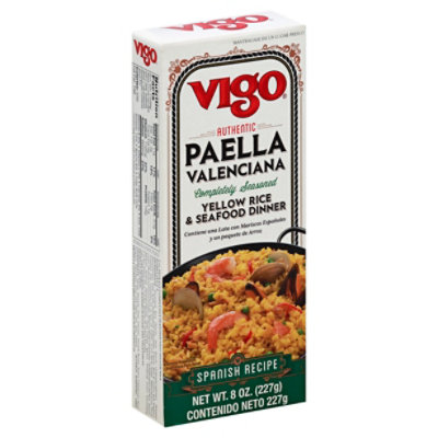 Vigo Yellow Rice & Seafood Dinner Paella Valenciana Box - 8 Oz - Image 1