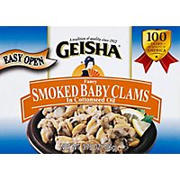 Geisha Clams Baby Fancy Smoked in Cottonseed Oil - 3.75 Oz - Image 2