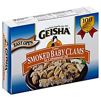 Geisha Clams Baby Fancy Smoked in Cottonseed Oil - 3.75 Oz - Image 1