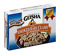 Geisha Clams Baby Fancy Smoked in Cottonseed Oil - 3.75 Oz