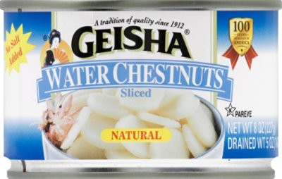 Geisha Water Chestnuts Sliced - 8 Oz - Image 2