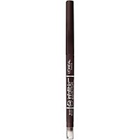L'Oreal Paris Infallible Never Fail Black Brown Pencil Eyeliner with Built in Sharpener - 0.008 Oz - Image 1