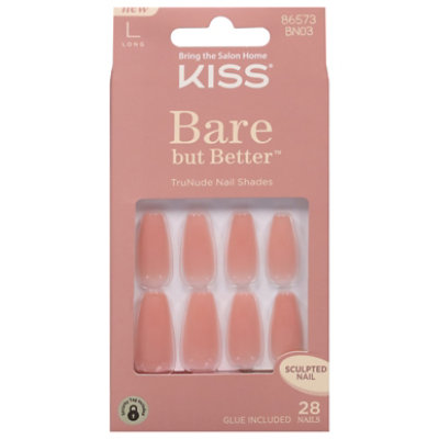 KISS Bare Nude Glow Nails - 28 Count - Image 3
