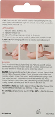 KISS Bare Nude Glow Nails - 28 Count - Image 4