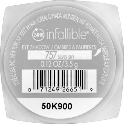 L'Oreal Infallible 757 Silver Sky Eye Shadow - 0.12 Oz - Image 3