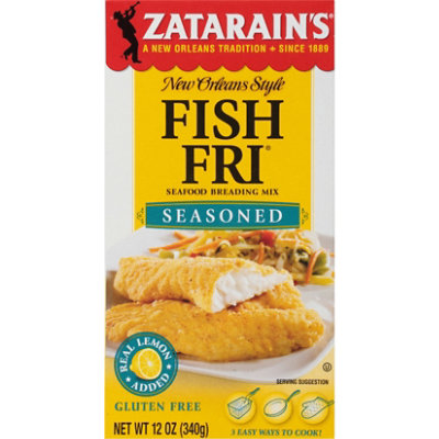 Zatarains New Orleans Style Breading Mix Seafood Fish Fri Seasoned - 12 Oz - Image 1