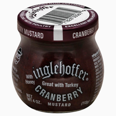 Inglehoffer Mustard Cranberry with Honey - 4 Oz - Image 1