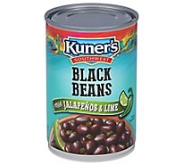 Kuners Beans Black Jalapeno & Lime - 15 Oz