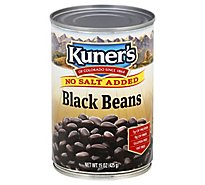 Kuners Beans Black No Salt Added - 15 Oz