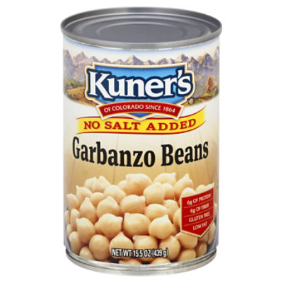 Kuners Beans No Salt Added Garbanzo - 15 Oz