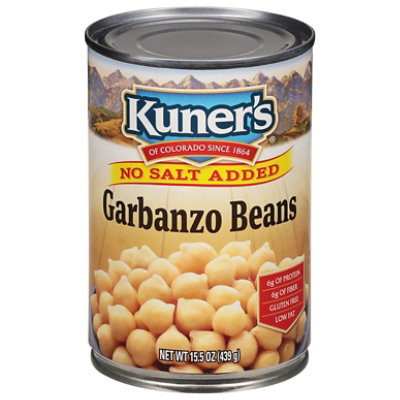 Kuners Beans No Salt Added Garbanzo - 15 Oz