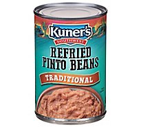 Kuners Southwestern Beans Refried Traditional Can - 15.5 Oz