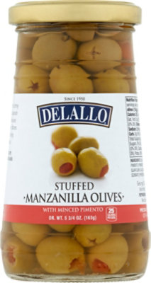 DeLallo Olives Manzanilla Stuffed with Minced Pimento - 5.75 Oz - Image 2