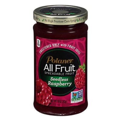 Polaner All Fruit Spreadable Fruit Non-GMO Seedless Raspberry - 10 Oz - Image 1