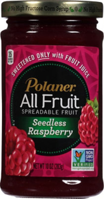 Polaner All Fruit Spreadable Fruit Non-GMO Seedless Raspberry - 10 Oz - Image 1
