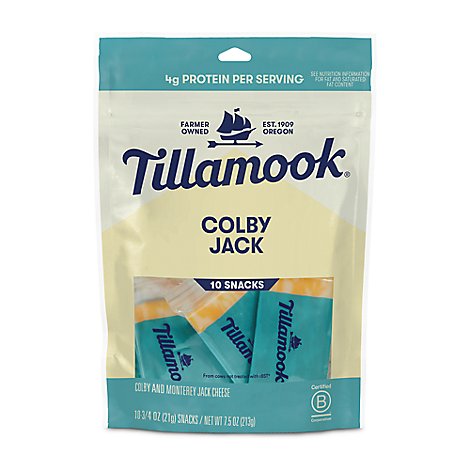  Tillamook Cheese Snack Portions Colby Jack - 10-0.75 Oz 