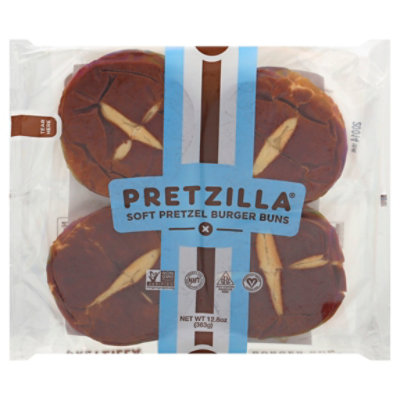 Pretzilla Buns Burger Soft Pretzel - 12.8 Oz - Image 3