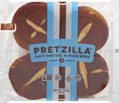 Pretzilla Buns Burger Soft Pretzel - 12.8 Oz - Image 2