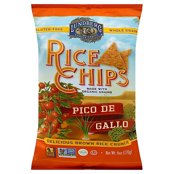 Lundberg Chips Bean & Rice Pico de Gallo - 6 Oz