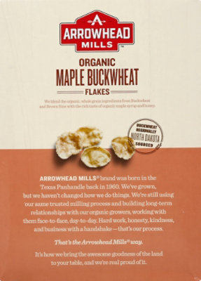 Arrowhead Mills Organic Cereal Gluten Free Flakes Maple Buckwheat - 10 Oz - Image 8