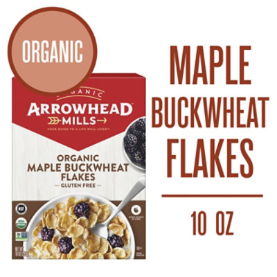 Arrowhead Mills Organic Cereal Gluten Free Flakes Maple Buckwheat - 10 Oz - Image 2