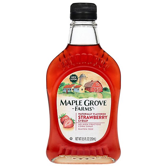 Maple Grove Farms Syrup Strawberry - 8.5 Oz