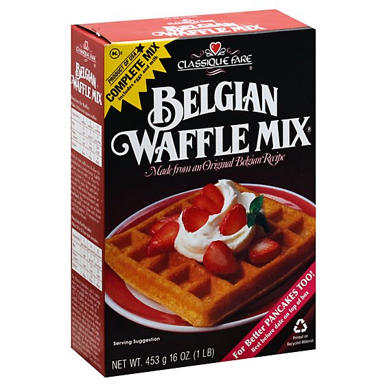 Classique Fare Waffle Mix Belgian - 16 Oz