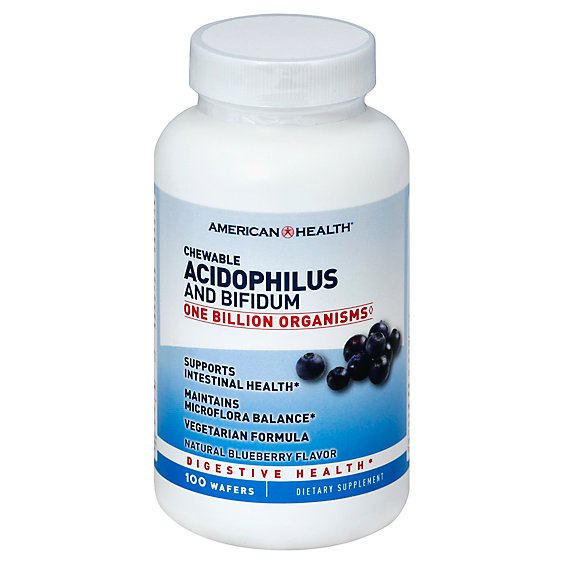 American Health Acidophilus Chew Bluebry - 100 Count