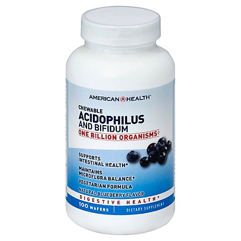 American Health Acidophilus Chew Bluebry - 100 Count