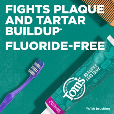 Toms Of Maine Toothpaste Antiplaque & Whitening Spearmint Fluoride-Free - 5.5 Oz - Image 2