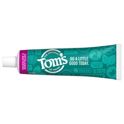 Toms Of Maine Toothpaste Antiplaque & Whitening Spearmint Fluoride-Free - 5.5 Oz - Image 3