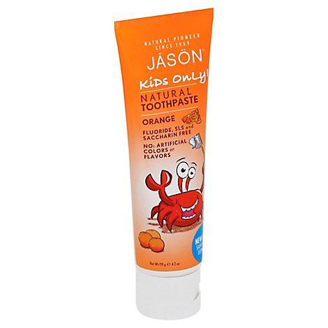 Jason Kids Only! Toothpaste Natural Orange - 4.2 Oz