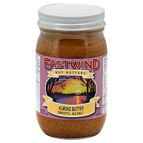 East Wind Nut Butters Almond Butter Smooth No Salt - 16 Oz