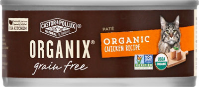 Castor & Pollux Organix Cat Food Organic Adult Grain Free Chicken Pate Can - 5.5 Oz - Image 2