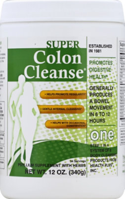 Health Plus Colon Cleanse Super Psyllium Supplement with Herbs Powder - 12 Oz - Image 2