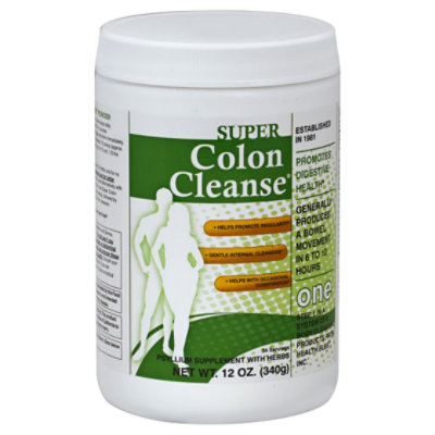 Health Plus Colon Cleanse Super Psyllium Supplement with Herbs Powder - 12 Oz - Image 1