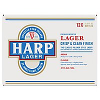 Harp 4.5% ABV Lager Beer Bottles Multipack - 12-11.2 Oz - Image 1