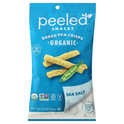 Peeled Snacks Peas Please Sea Salt Org - 3.3 Oz