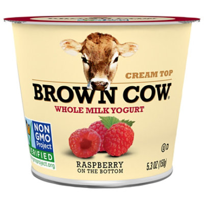 Brown Cow Cream Top Yogurt Whole Milk Raspberry - 5.3 Oz - Image 3